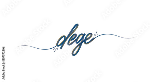 Elegant blue script logo with flowing swoosh for branding and identity design.