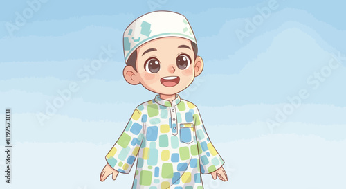 Happy Muslim Celebrating Ramadan