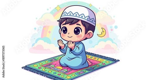 Happy Muslim Celebrating Ramadan