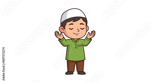 Happy Muslim Celebrating Ramadan