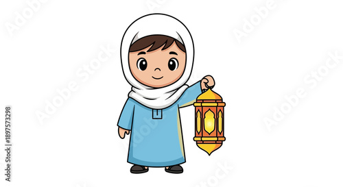 Happy Muslim Celebrating Ramadan