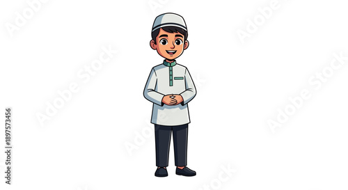 Happy Muslim Celebrating Ramadan