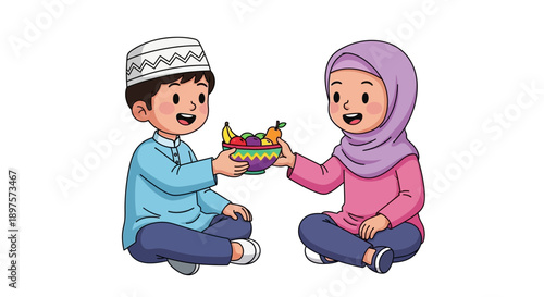 Happy Muslim Celebrating Ramadan