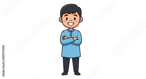 Happy Muslim Celebrating Ramadan