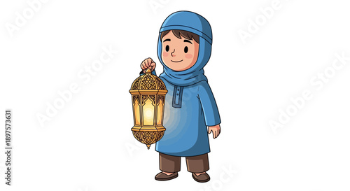 Happy Muslim Celebrating Ramadan