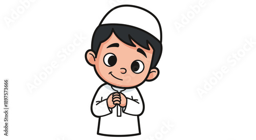 Happy Muslim Celebrating Ramadan