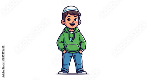 Happy Muslim Celebrating Ramadan