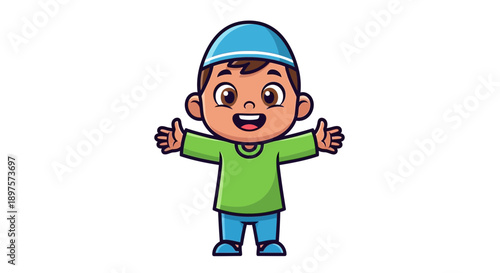 Happy Muslim Celebrating Ramadan