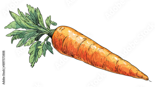 Playful Cartoon Style Carrot Clipart Vector Illustration for Creative Designs