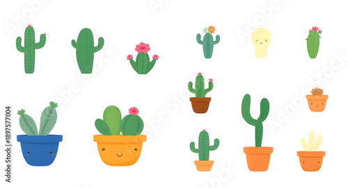 cactus, plant, pot, succulent, green, thorn, spiky, desert, nature, botanical, flora, houseplant, indoor, garden, decor, minimal, simple, modern, flat, icon, symbol, vector, illustration, graphic, des