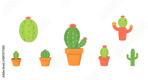 cactus, plant, pot, succulent, green, thorn, spiky, desert, nature, botanical, flora, houseplant, indoor, garden, decor, minimal, simple, modern, flat, icon, symbol, vector, illustration, graphic, des