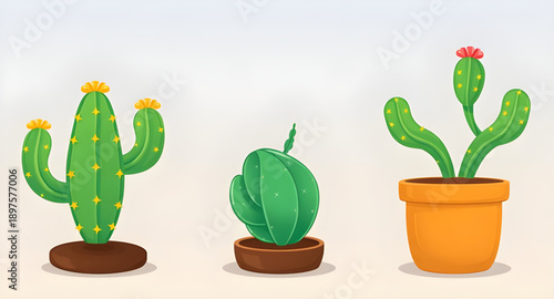 cactus, plant, pot, succulent, green, thorn, spiky, desert, nature, botanical, flora, houseplant, indoor, garden, decor, minimal, simple, modern, flat, icon, symbol, vector, illustration, graphic, des