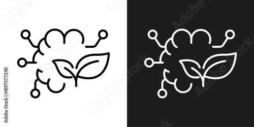 Smart Gardening - vector editable line icon.