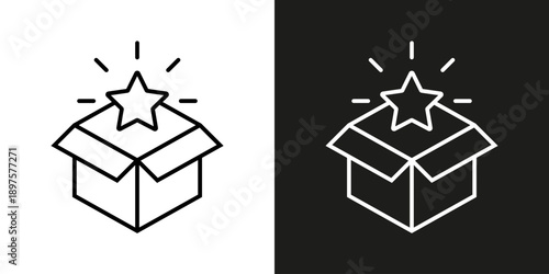 New arrivals or surprise - vector editable line icon.