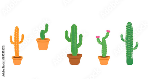 cactus, plant, pot, succulent, green, desert, thorn, spiky, nature, botanical, flora, houseplant, indoor, garden, decor, minimal, simple, cute, modern, flat, icon, symbol, vector, illustration, graphi