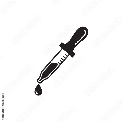 Medical syringe with needle isolated on transparent background