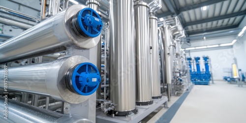 Large industrial building with many pipes and tanks