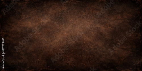 A dark and aged brown grunge wallpaper featuring a heavily textured vintage parchment pattern with a dirty antique paint effect on an ancient blank surface backdrop