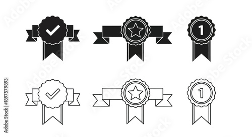 Six award ribbons display victory, achievement, and quality.