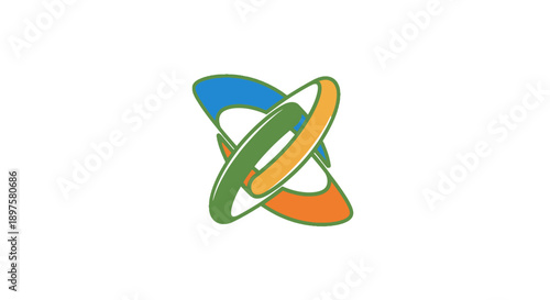 Interconnected rings symbolizing unity and harmony in a colorful design.