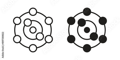 Antioxidant icon outline vector set. icon vector isolated on white background. EPS 10