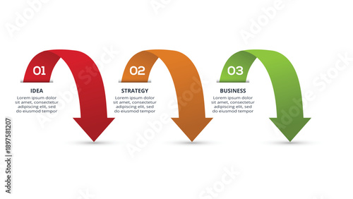 Abstract diagram with 3 steps, options, parts or processes. Vector business template for presentation