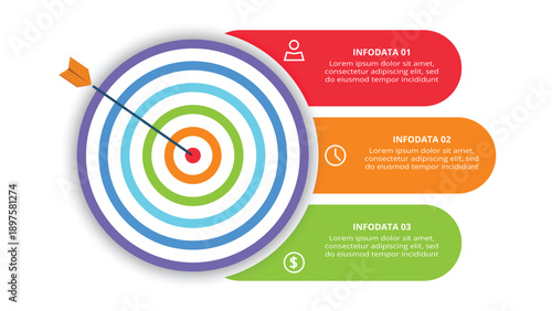 Abstract diagram with 3 steps, options, parts or processes. Vector business template for presentation