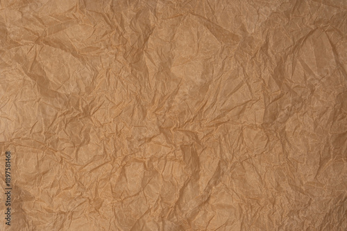 Crumpled paper as background. Top view.