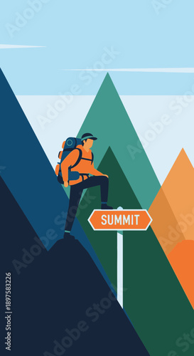 Adventure Seeker Reaches Mountain Summit Milestone