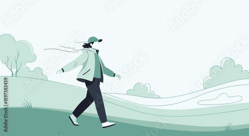 A Solo Journey Through Windy Hilly Terrain