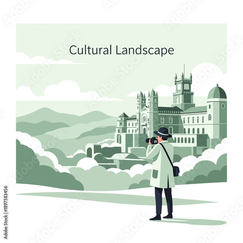 A Tourist Captures The Majestic Architectural Grandeur Of A Historic European Castle