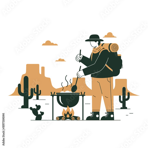 Adventurous Desert Campfire Cooking Culinary Journey Outdoors