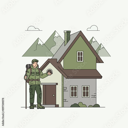 Adventurous Dweller Escapes City for Mountain Cabin Retreat