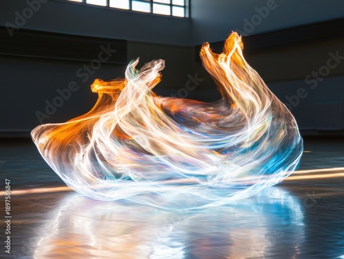 Beautiful sunset landscape over mountain range