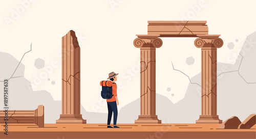 Adventurous Explorer Discovers Ancient Ruined Temple Architecture