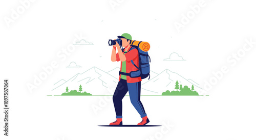 Adventurous Photographer Captures Mountain Vistas While Hiking