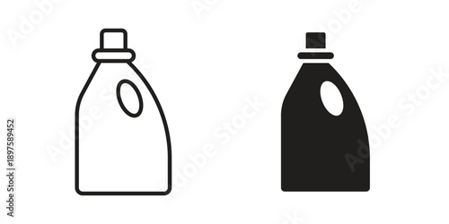 liquid detergent icon outline vector set. icon vector isolated on white background. EPS 10