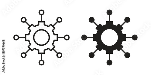 Multichannel marketing icon outline vector set. icon vector isolated on white background. EPS 10