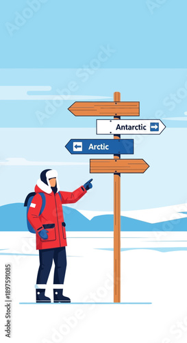 Arctic Antarctic Adventure Explorer Choices Destination Signpost