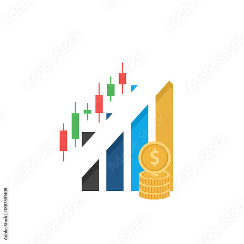 Financial Investment Vector Icon White Background