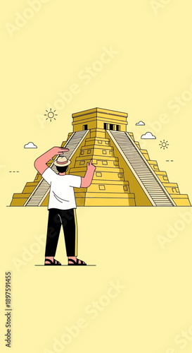 Ancient Pyramid Discovery Adventure Person Explorer Journey Wonder Discoveries