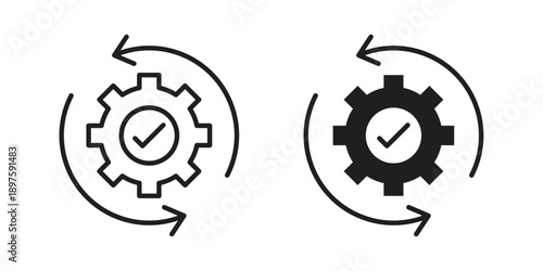 Optimization icon outline vector set. icon vector isolated on white background. EPS 10