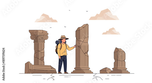 Archaeological Discovery Adventure Seeker Exploring Ancient Ruins