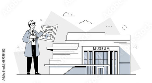 Architect Presents Museum Design Blueprint In Minimalist Style