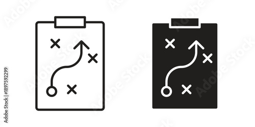 Planning icon outline vector set. icon vector isolated on white background. EPS 10