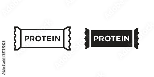 Protein bar icon outline vector set. icon vector isolated on white background. EPS 10