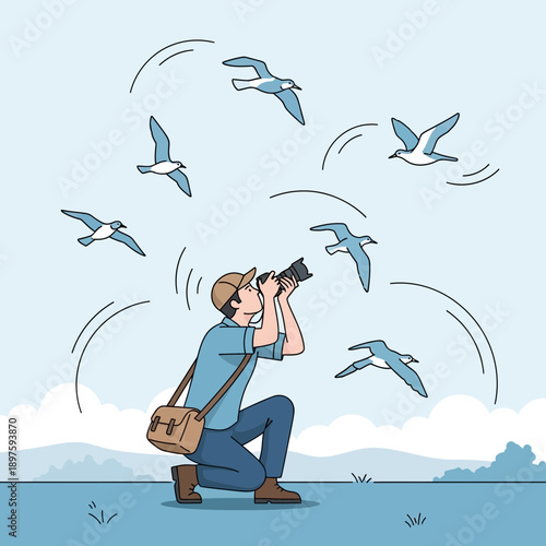 Avid Ornithologist Captures Avian Ballet with Professional Camera Equipment