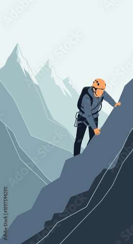 Ascending Majestic Peaks Extreme Sport Adventure And Outdoor Exploration