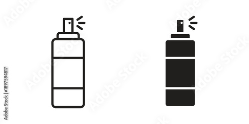 Spray bottle icon outline vector set. icon vector isolated on white background. EPS 10