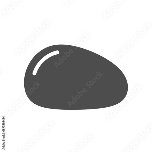 Gray computer mouse with a white reflection mark on top.